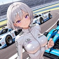 (1293)銀髪ちゃんレーサー 2枚目