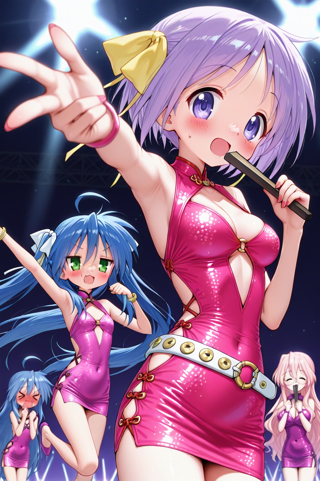 これは、２人のこなたのどっちかの髪の色をかがみんに変更かな？