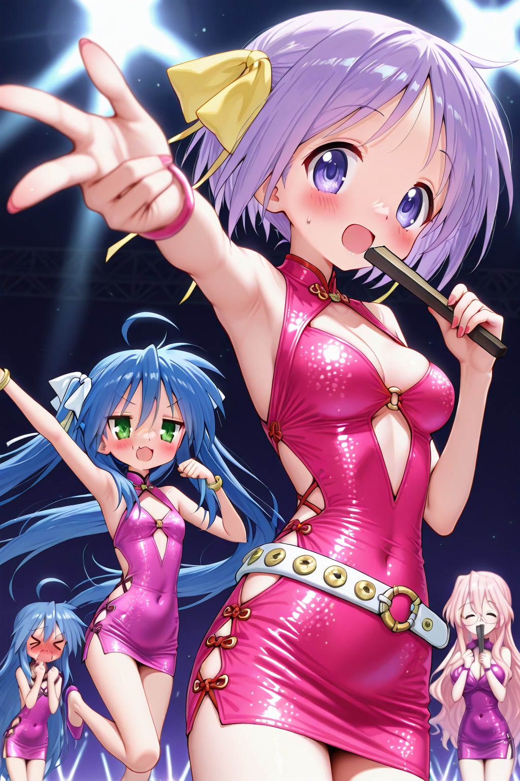 これは、２人のこなたのどっちかの髪の色をかがみんに変更かな？
