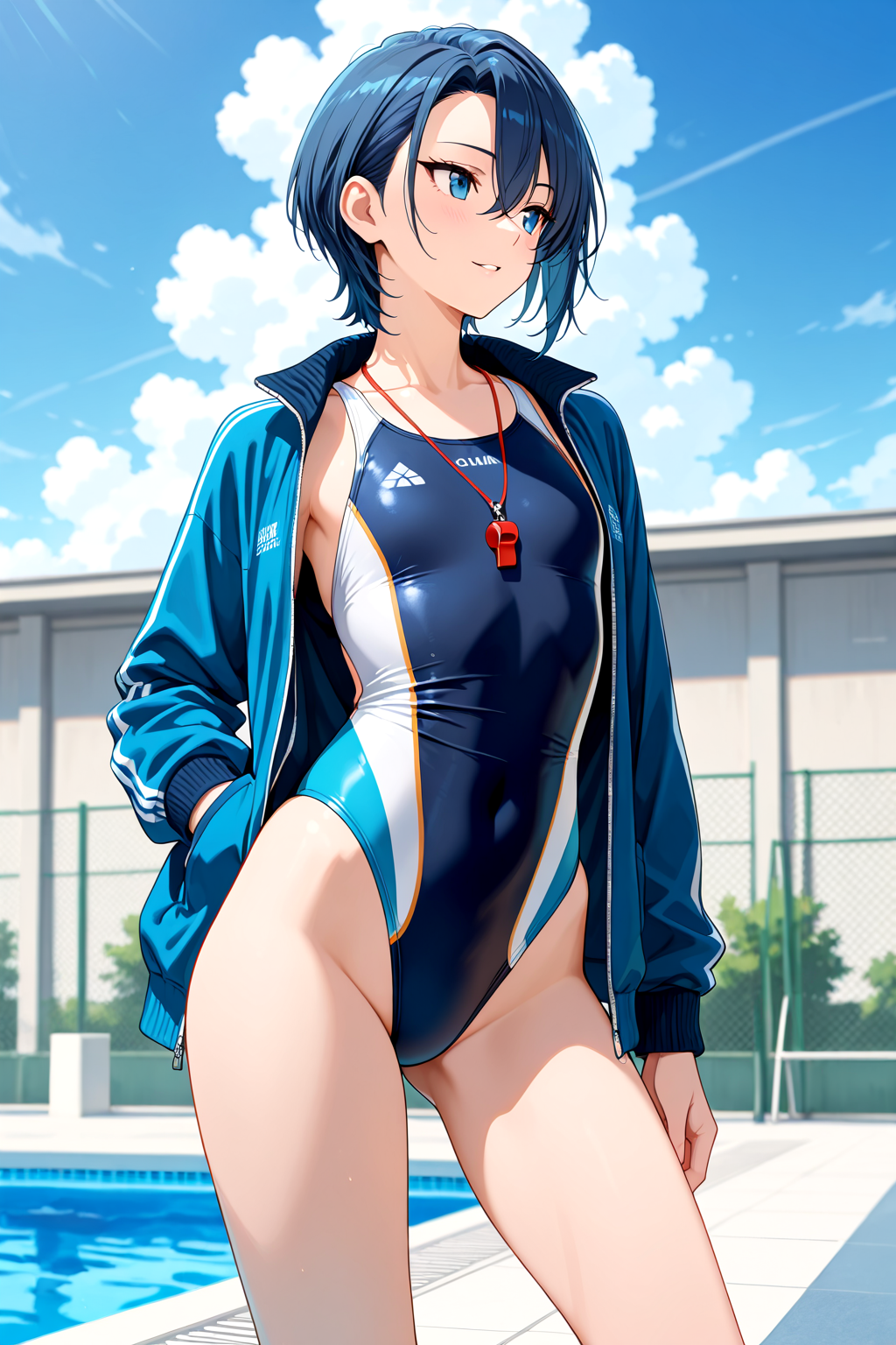 水泳部顧問の青木凛先生