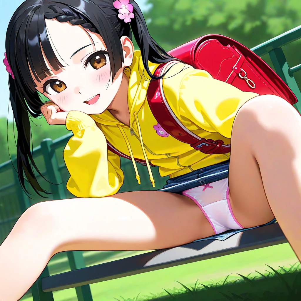 ツインテパーカー子