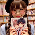 本屋さんで赤面女子 3枚目