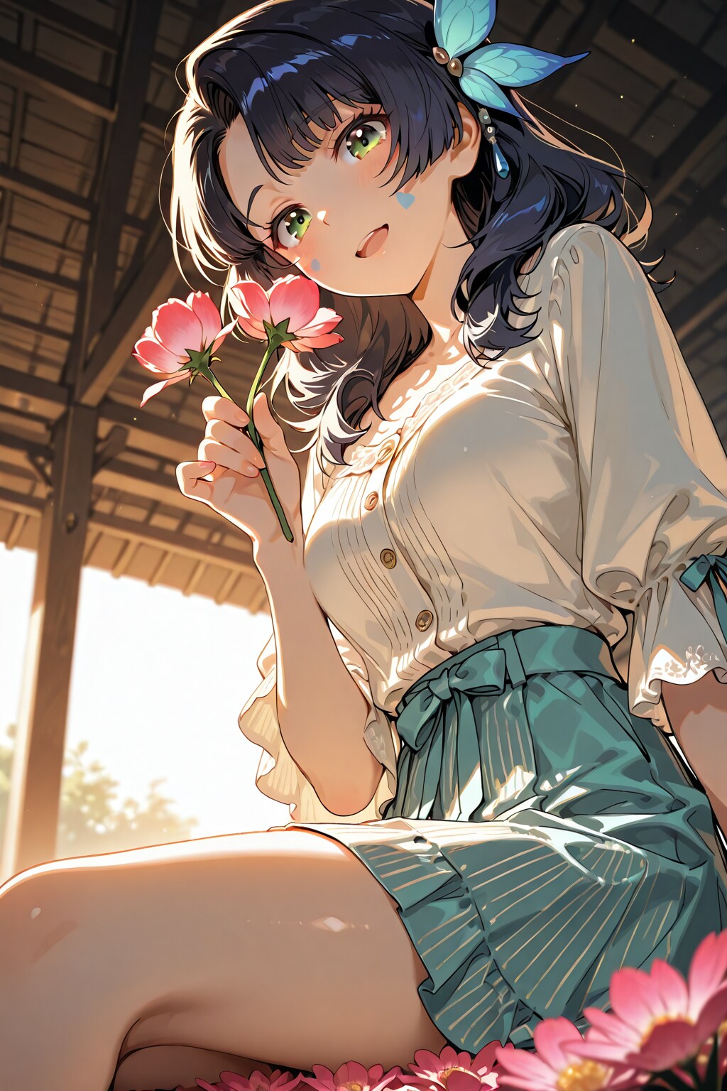 【BONSAI】でチューリップ？畑でチューリップ？を摘む女の子