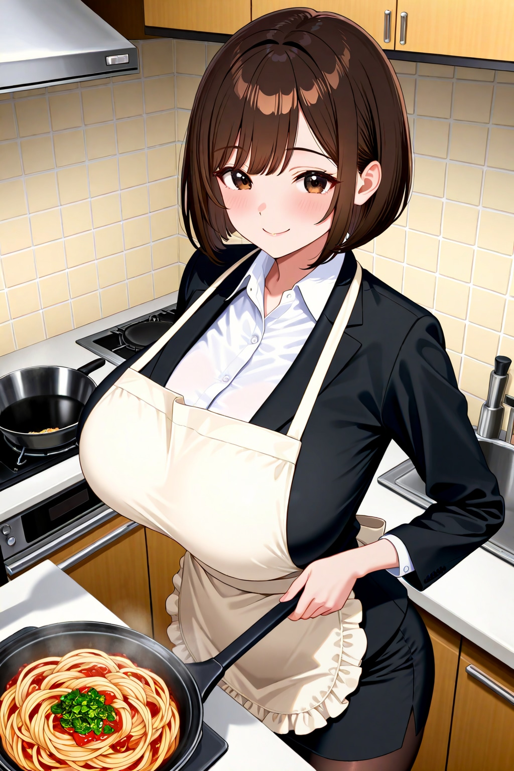 料理が得意なアキちゃん | の人気AIイラスト・グラビア