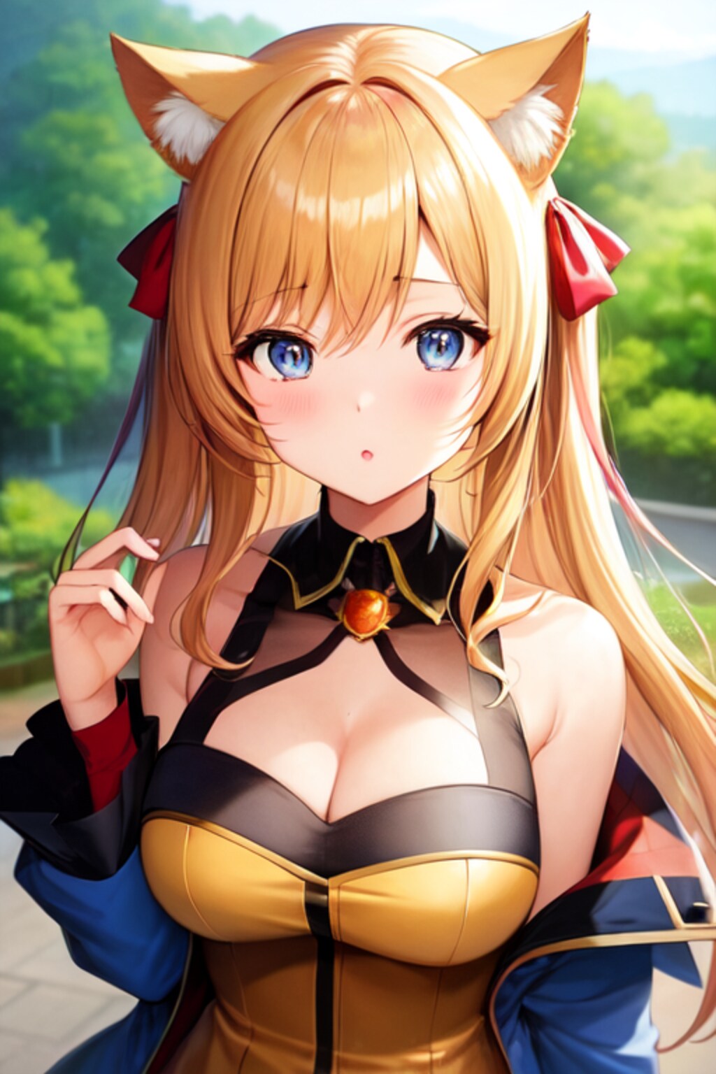 肩出しケモ耳娘