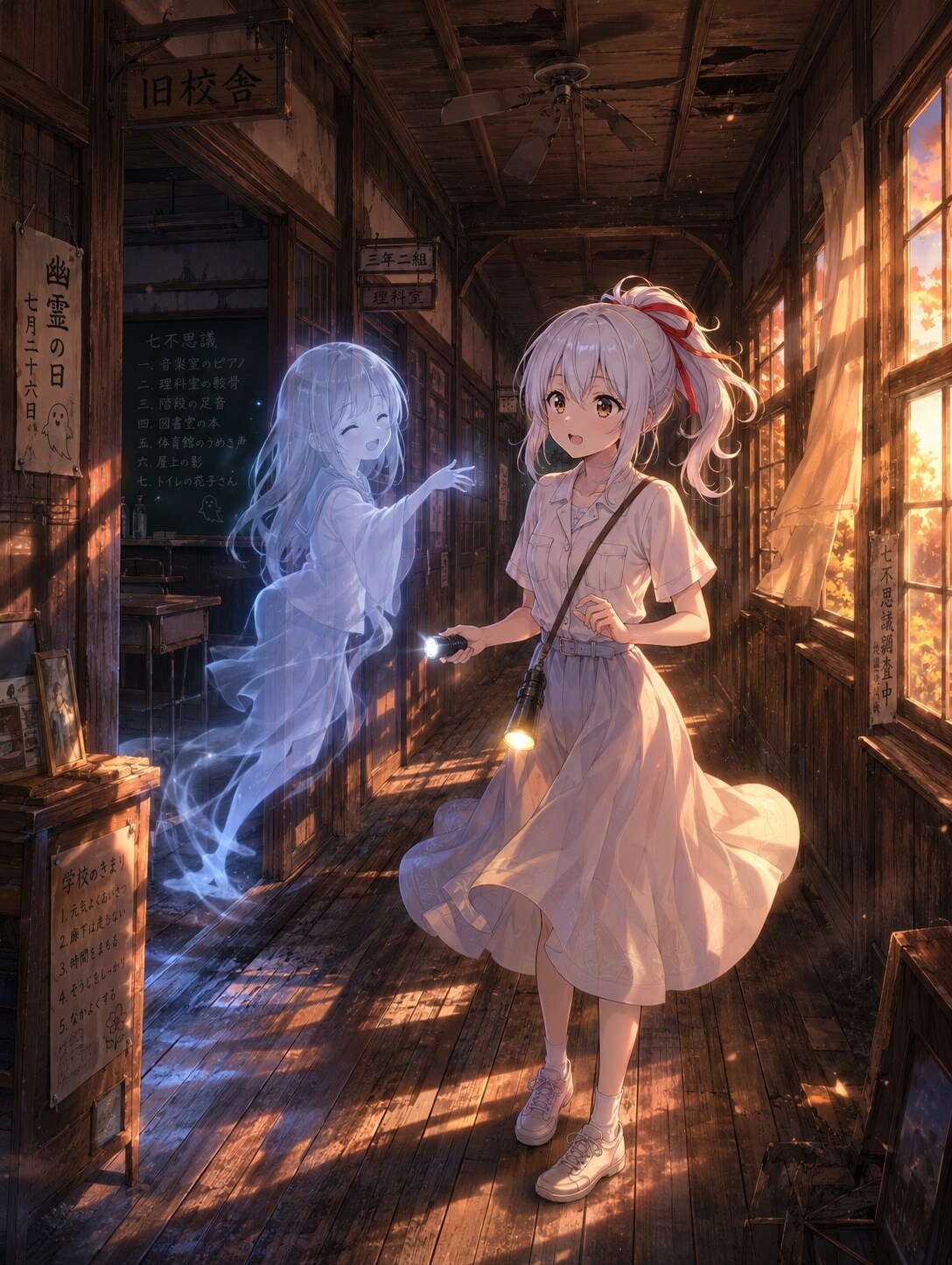 エル「お化けさん！」　霊「こんにちはっ」
