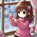窓に雪を降らせたよ！ 4枚目