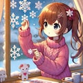 窓に雪を降らせたよ！ 5枚目