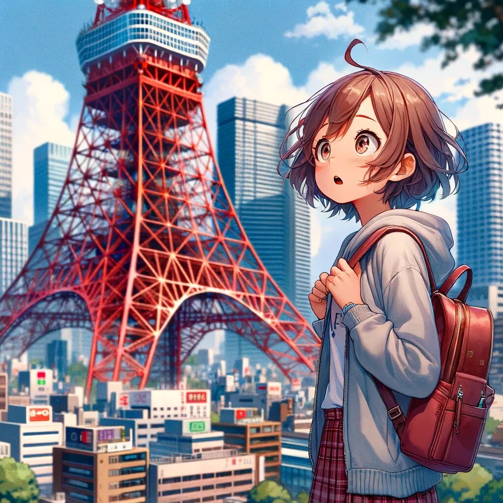 東京タワーで観光