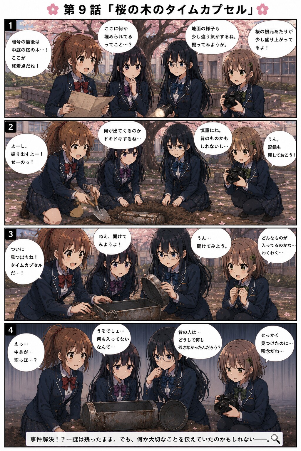 漫画『校舎の謎と4人の少女たち』