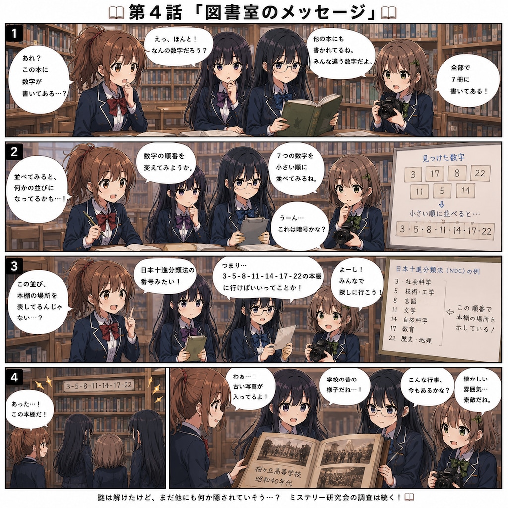 漫画『校舎の謎と4人の少女たち』