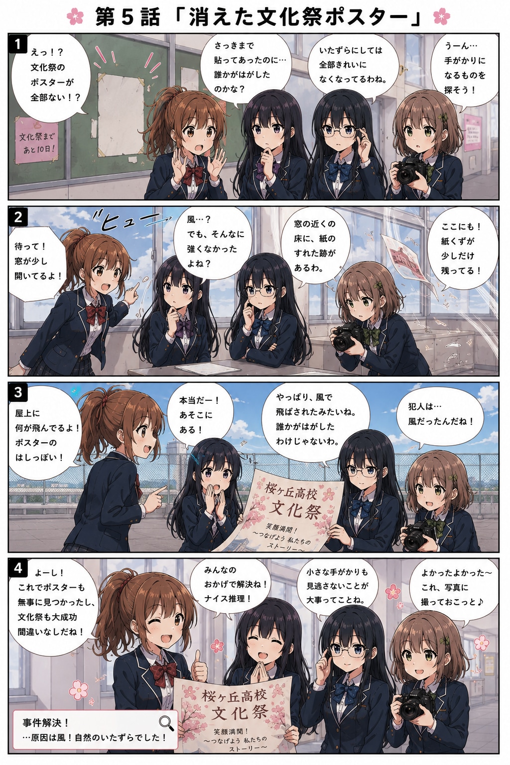 漫画『校舎の謎と4人の少女たち』