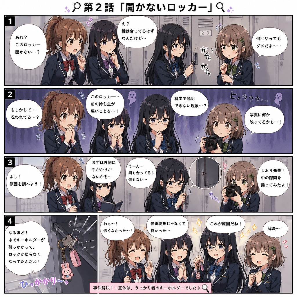 漫画『校舎の謎と4人の少女たち』