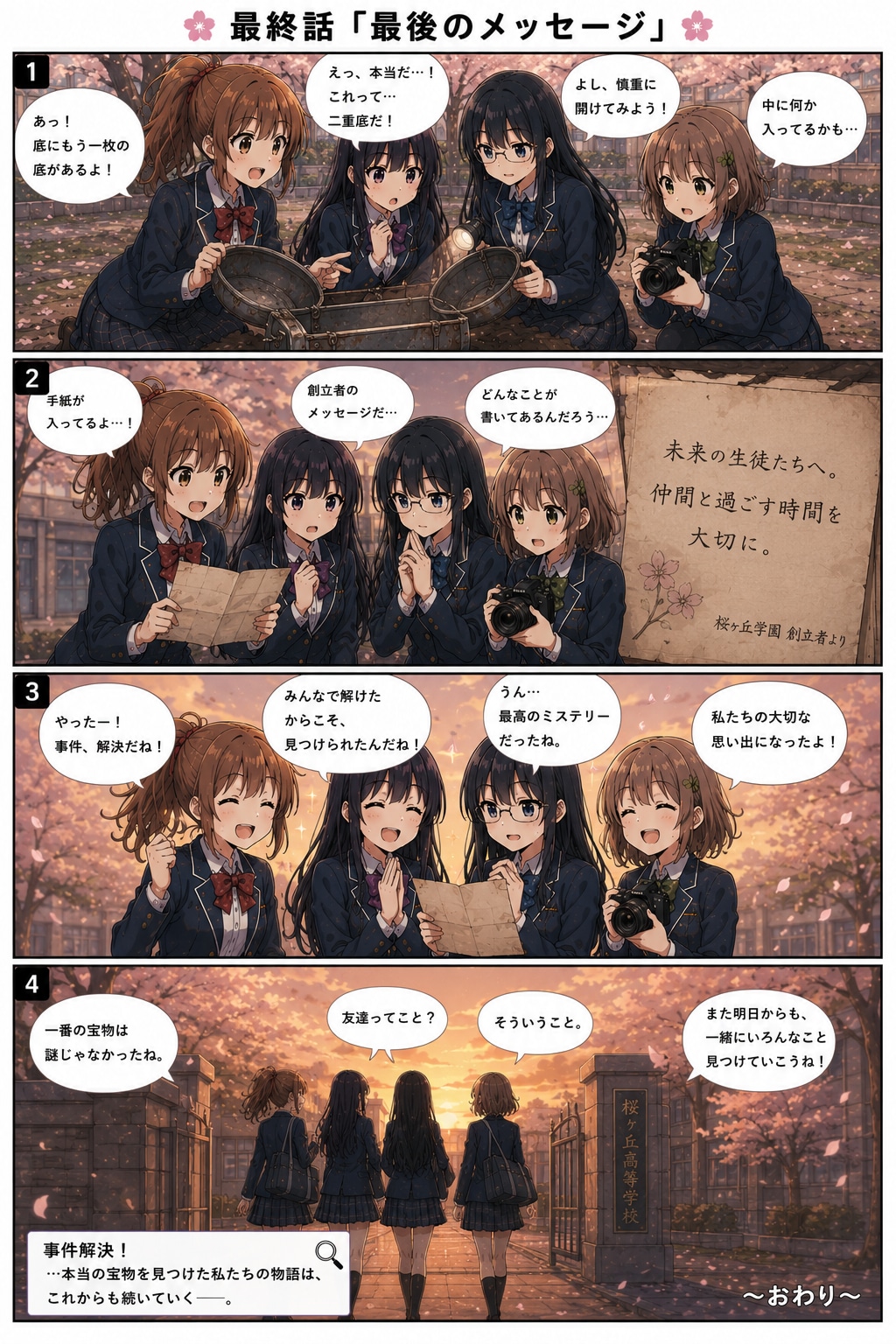 漫画『校舎の謎と4人の少女たち』
