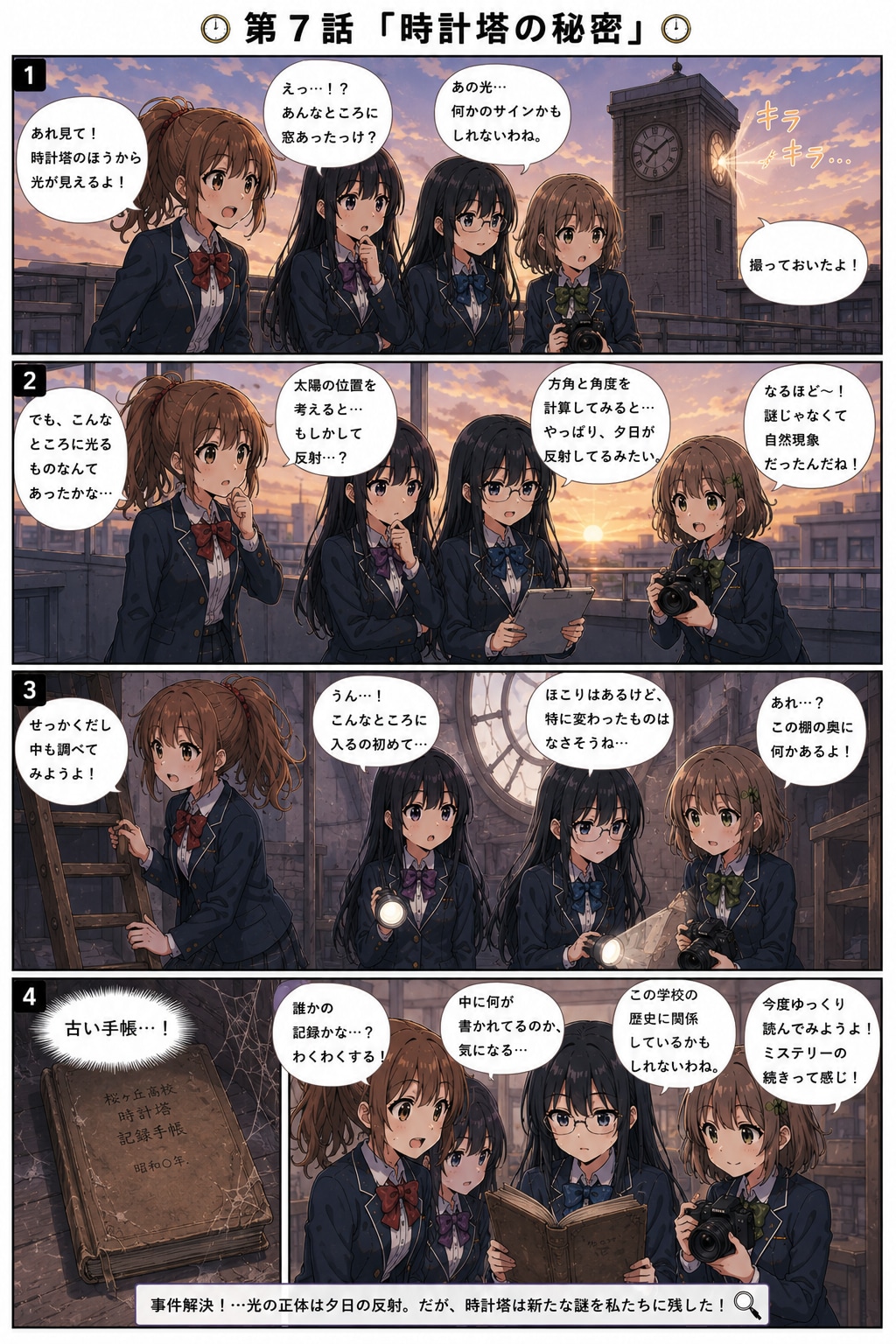 漫画『校舎の謎と4人の少女たち』