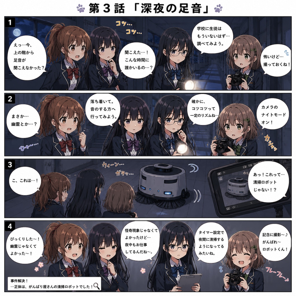 漫画『校舎の謎と4人の少女たち』