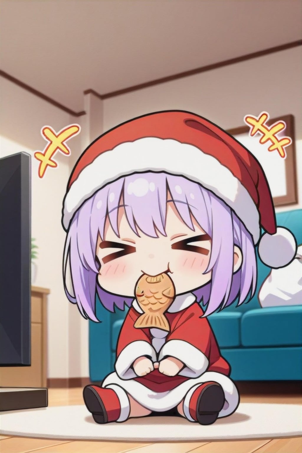 たい焼きと紫髪ちゃん