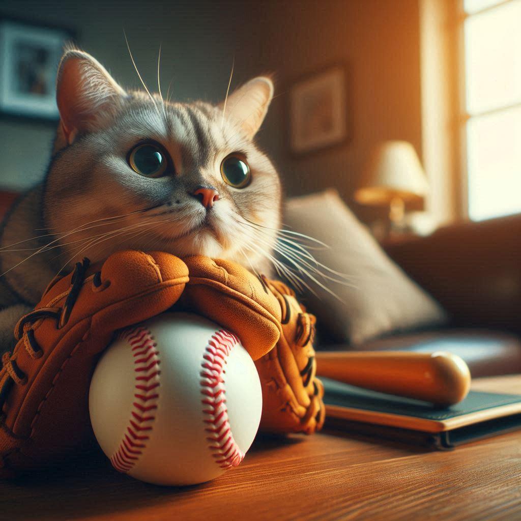 野球観戦する猫 | の人気AIイラスト・グラビア
