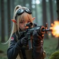 人族の支援を受けるエルフ軍の少女たち②「この武器はなんて強力なの❗これなら…、あいつらに絶対に負けないっ…‼️」 5枚目
