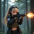 人族の支援を受けるエルフ軍の少女たち②「この武器はなんて強力なの❗これなら…、あいつらに絶対に負けないっ…‼️」 2枚目