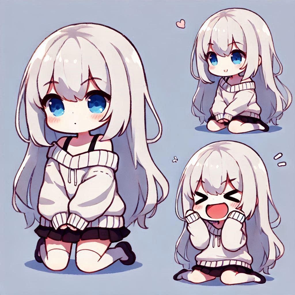 白髪の可愛い女の子【147】 | の人気AIイラスト・グラビア