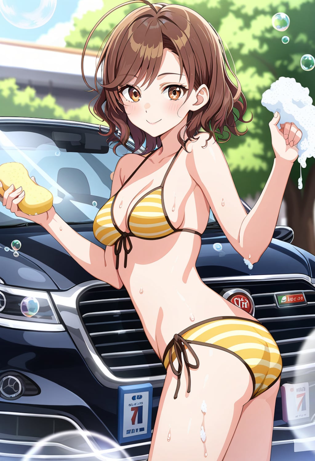 ビキニ洗車