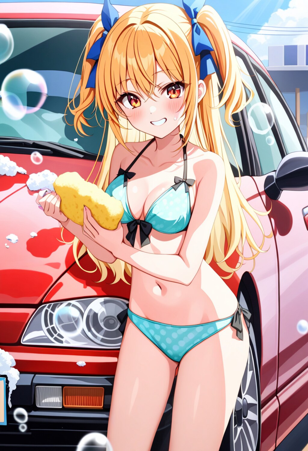 ビキニ洗車