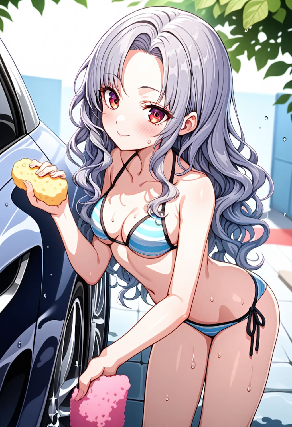 ビキニ洗車