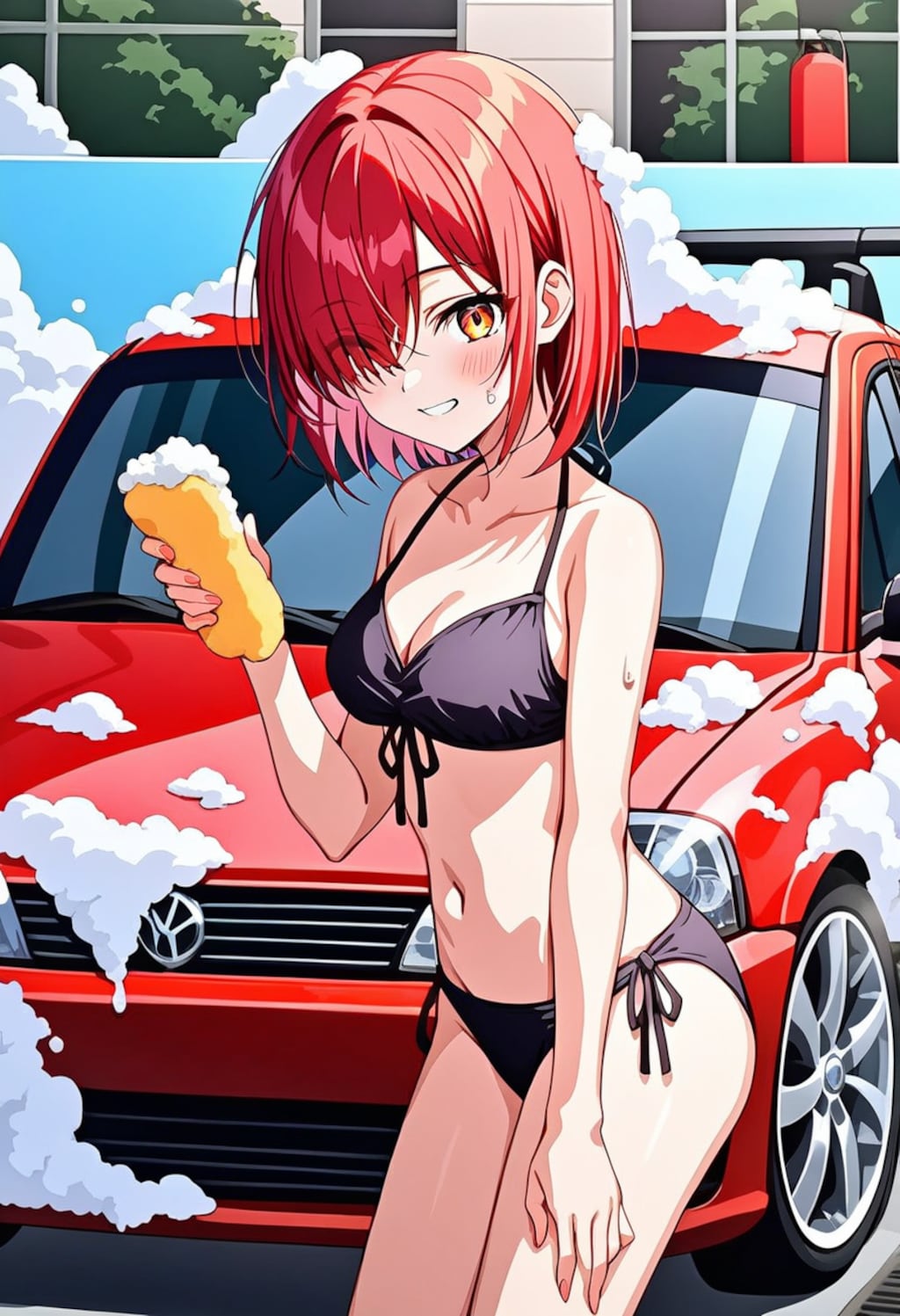 ビキニ洗車