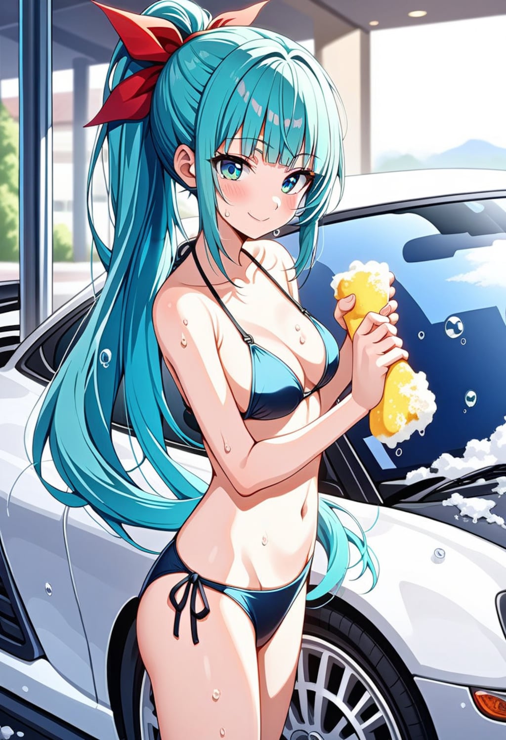 ビキニ洗車