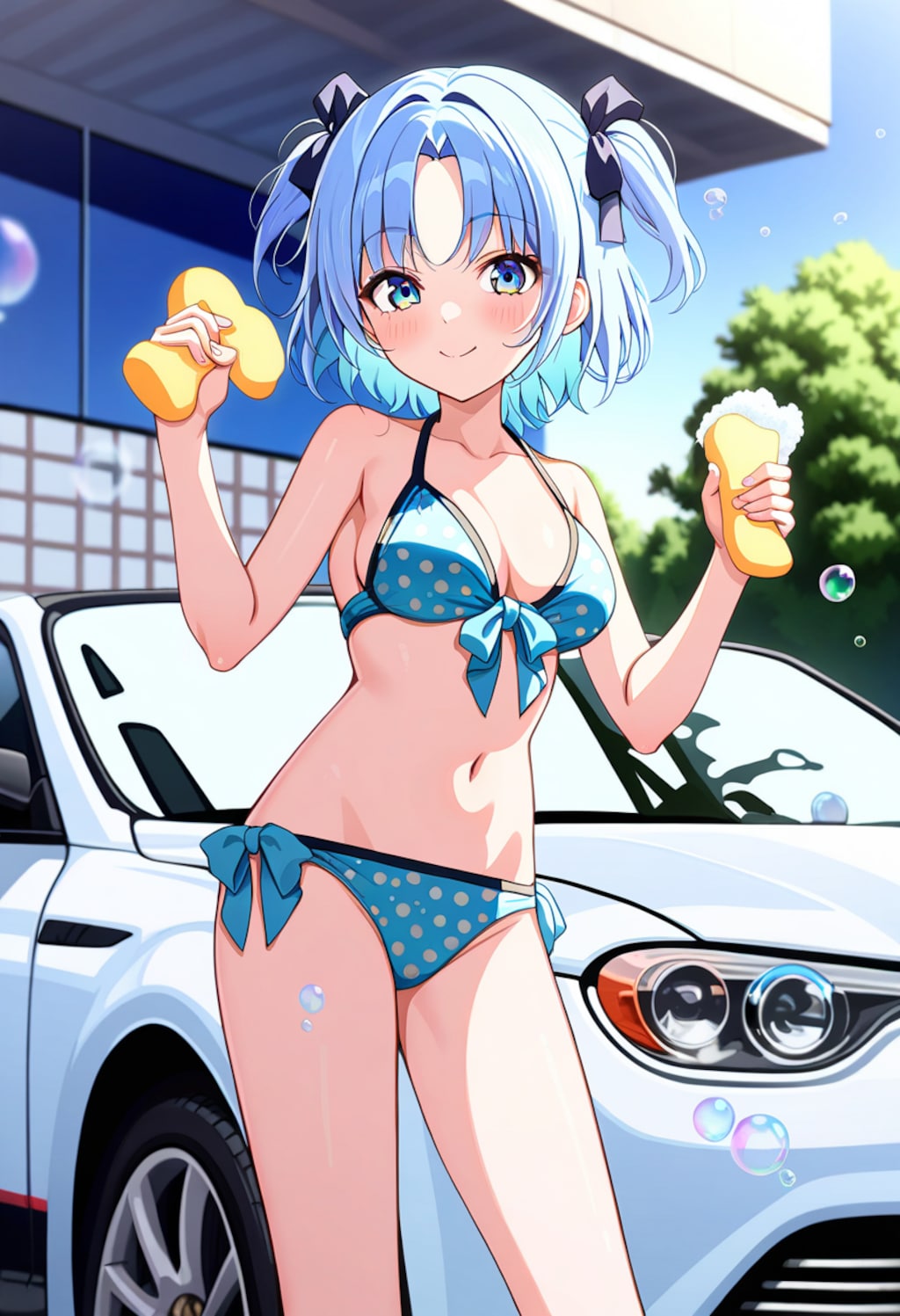 ビキニ洗車