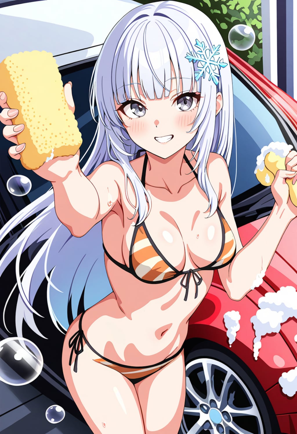 ビキニ洗車