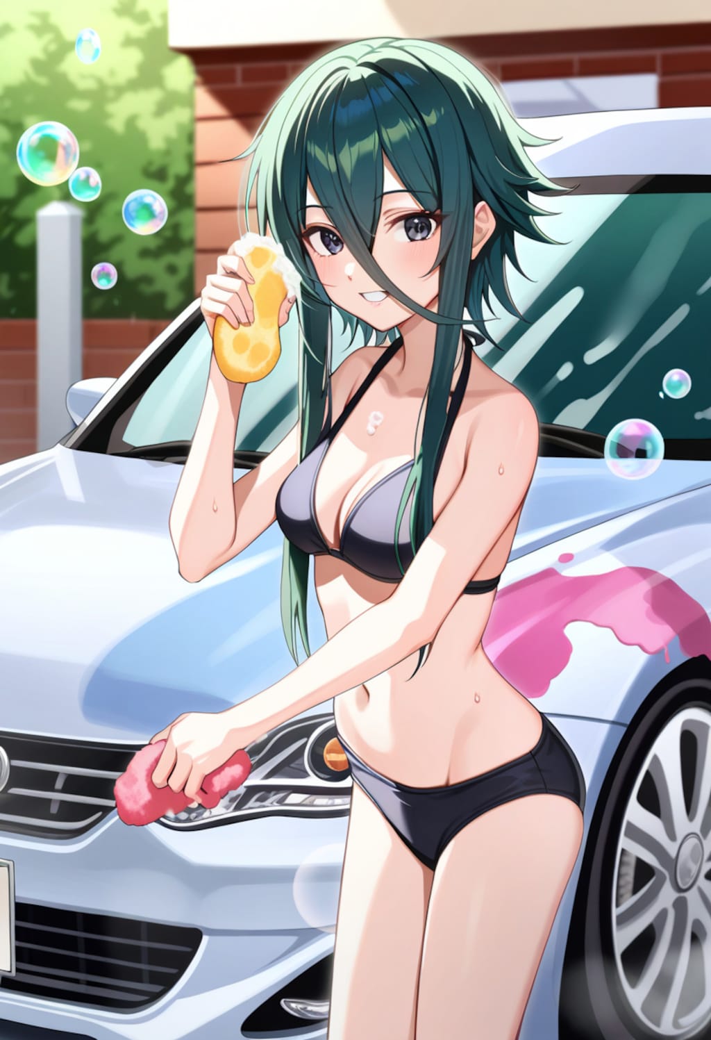 ビキニ洗車