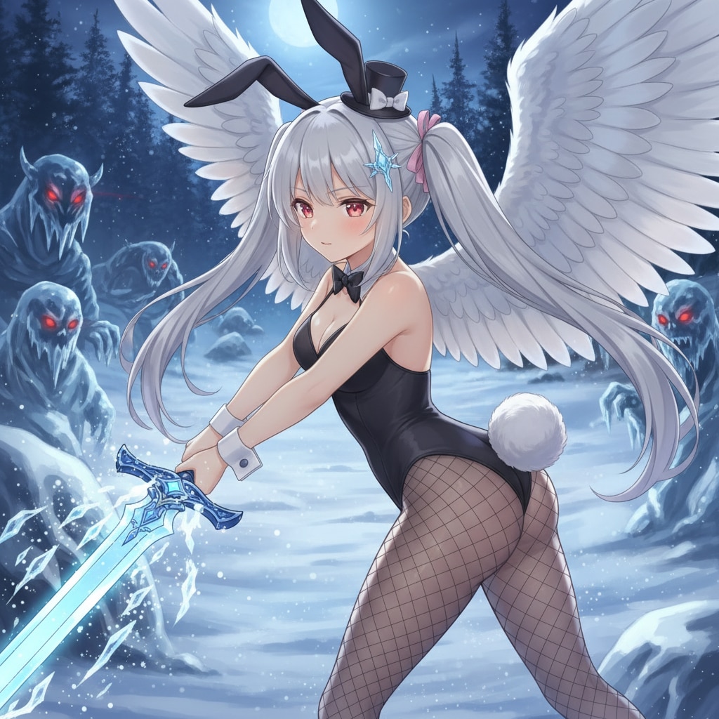 銀ツイぴょん。2月17日 #天使の囁き記念日 | の人気AIイラスト・グラビア