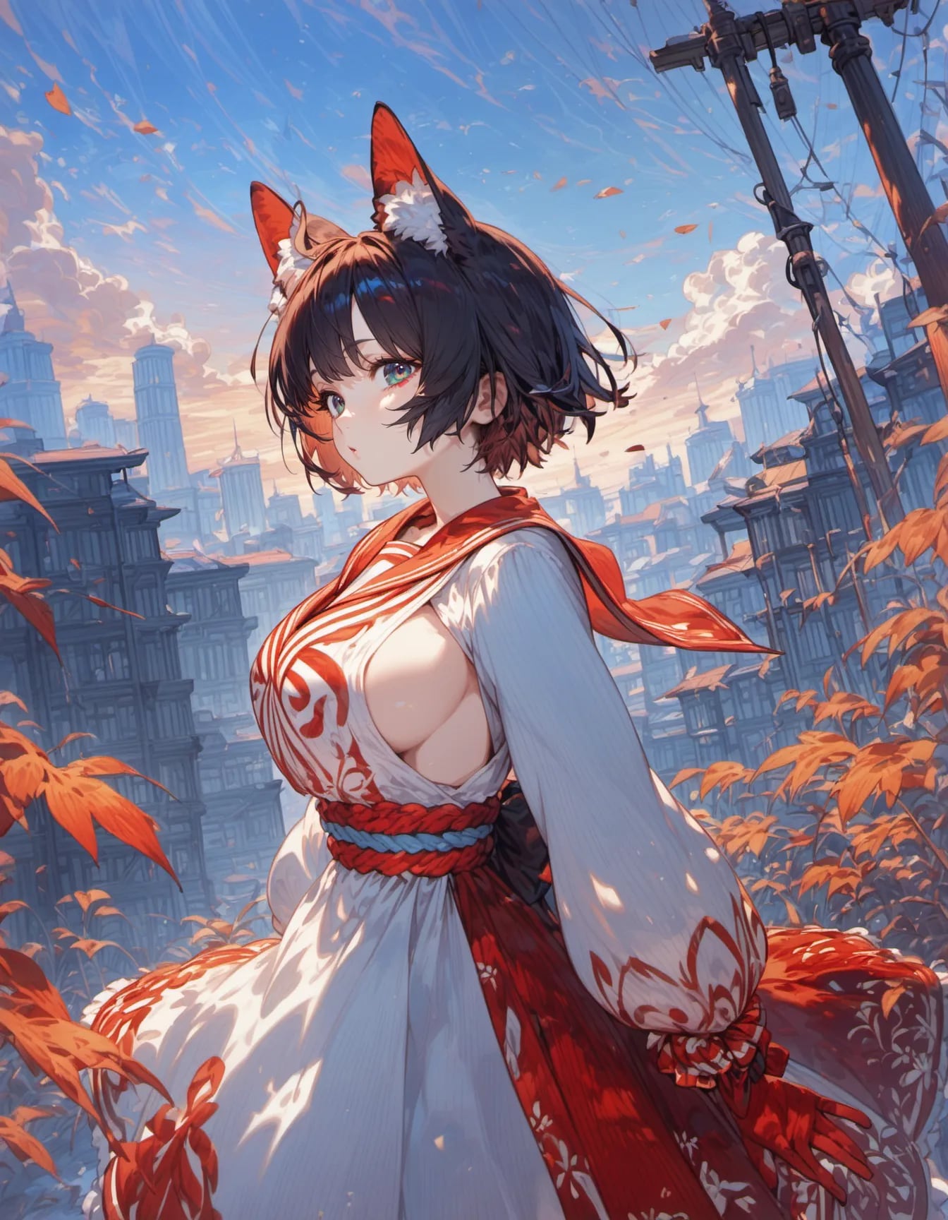 Fox Spirit in the Concrete Forest | の人気AIイラスト・グラビア