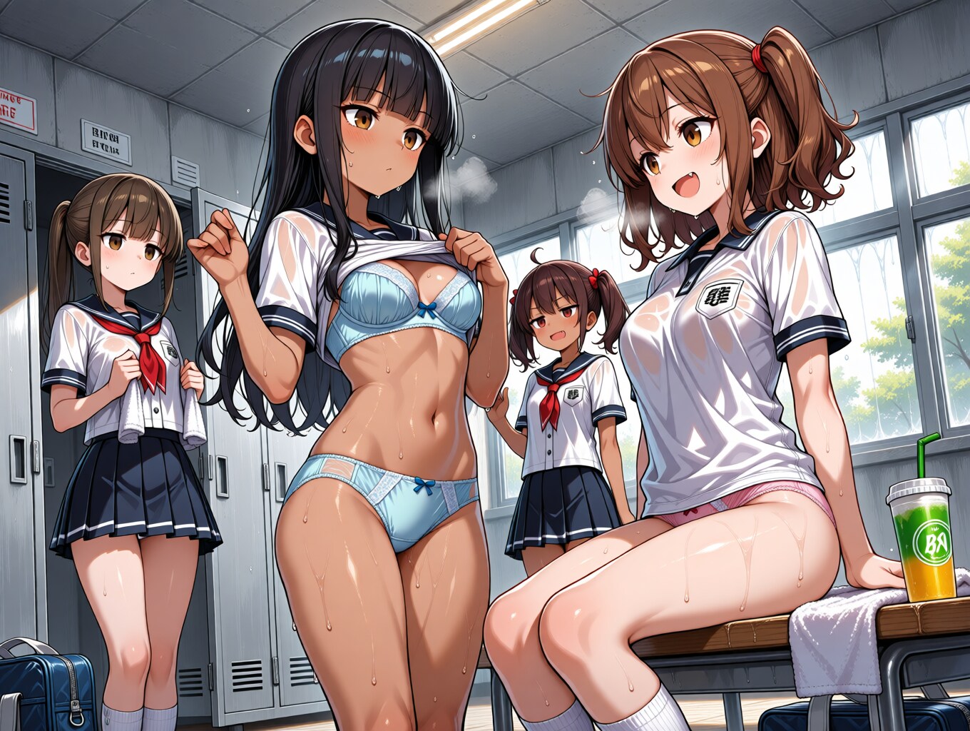 真夏の女子更衣室