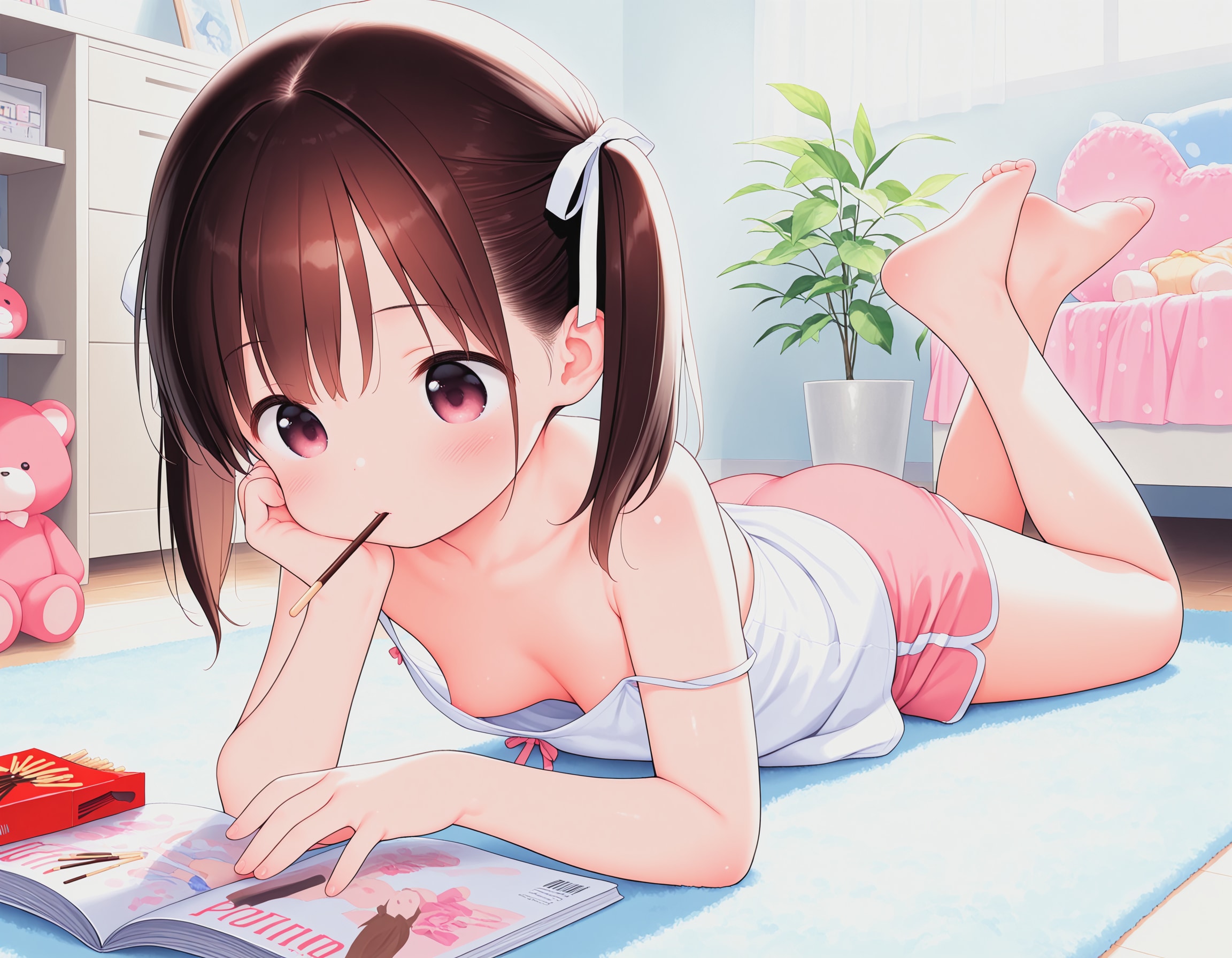 お部屋でくつろぐツインテール少女２