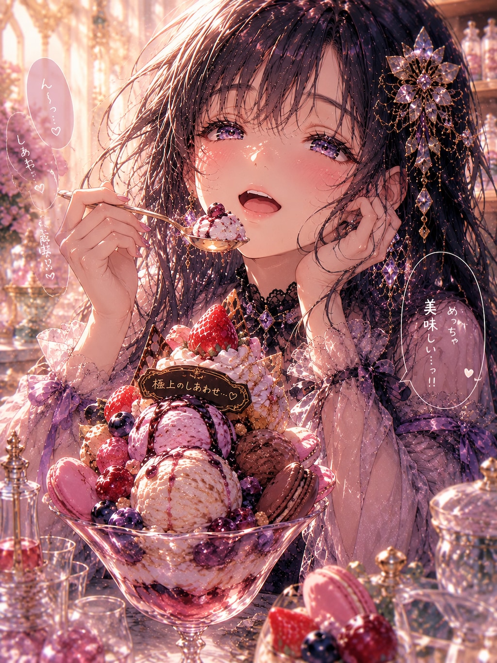 美味しいアイスにご満悦🍨