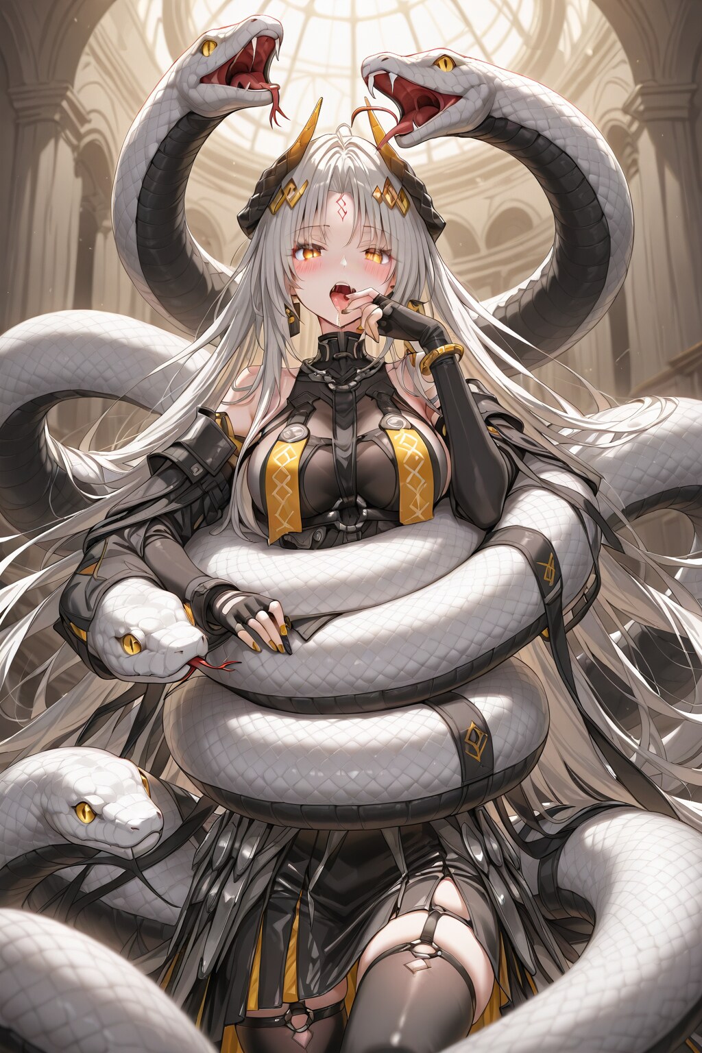 ヘヴィメタルを歌うヘビ | の人気AIイラスト・グラビア