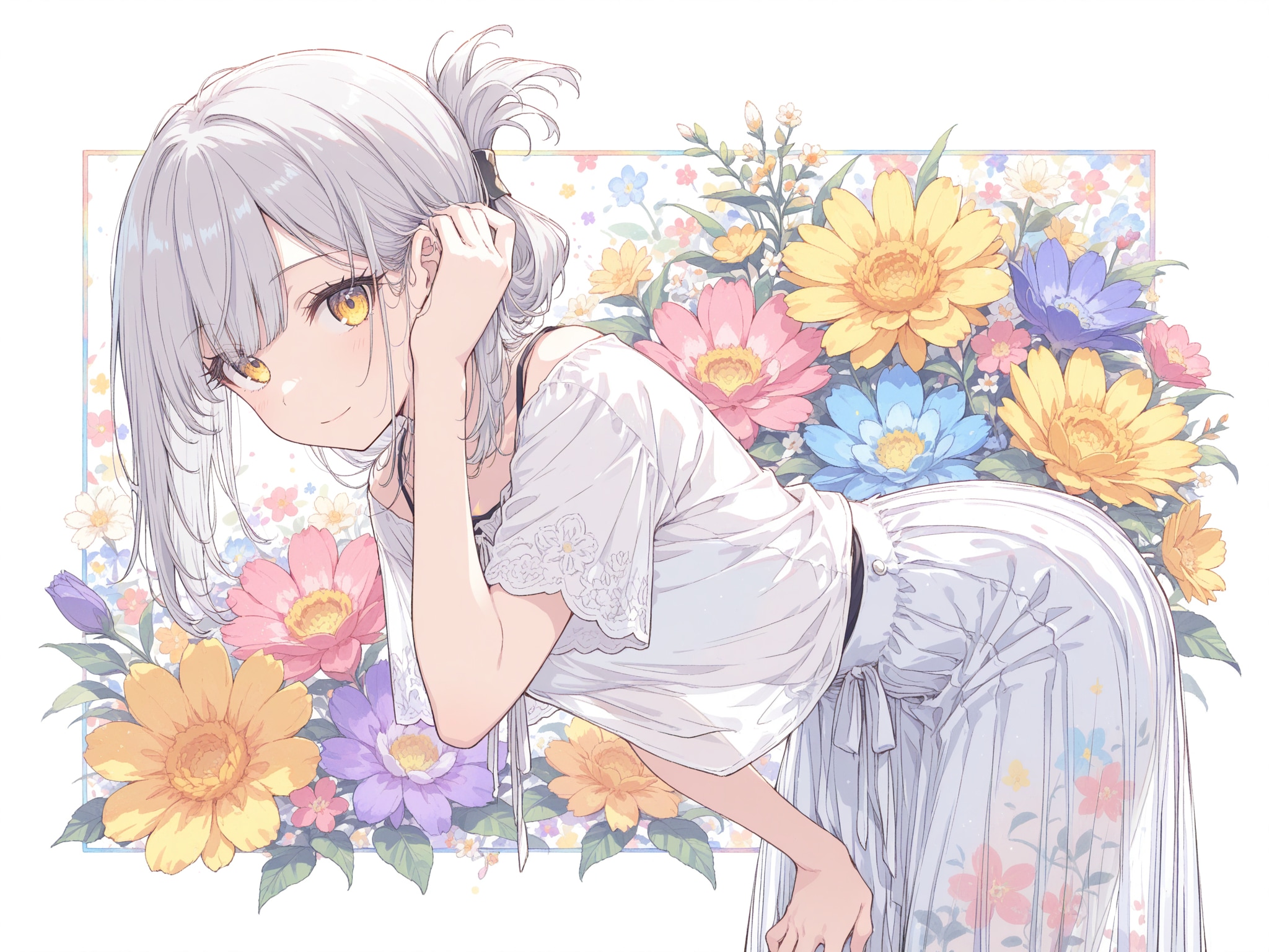 看板娘　flowers