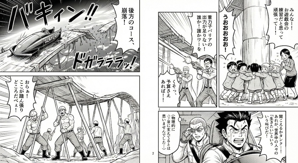 腹筋崩壊ボブスレー漫画（1話）