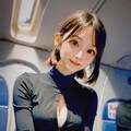 飛行機の隣席の美人 2枚目