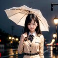 雨の中、夜歩く女子高生③ 3枚目