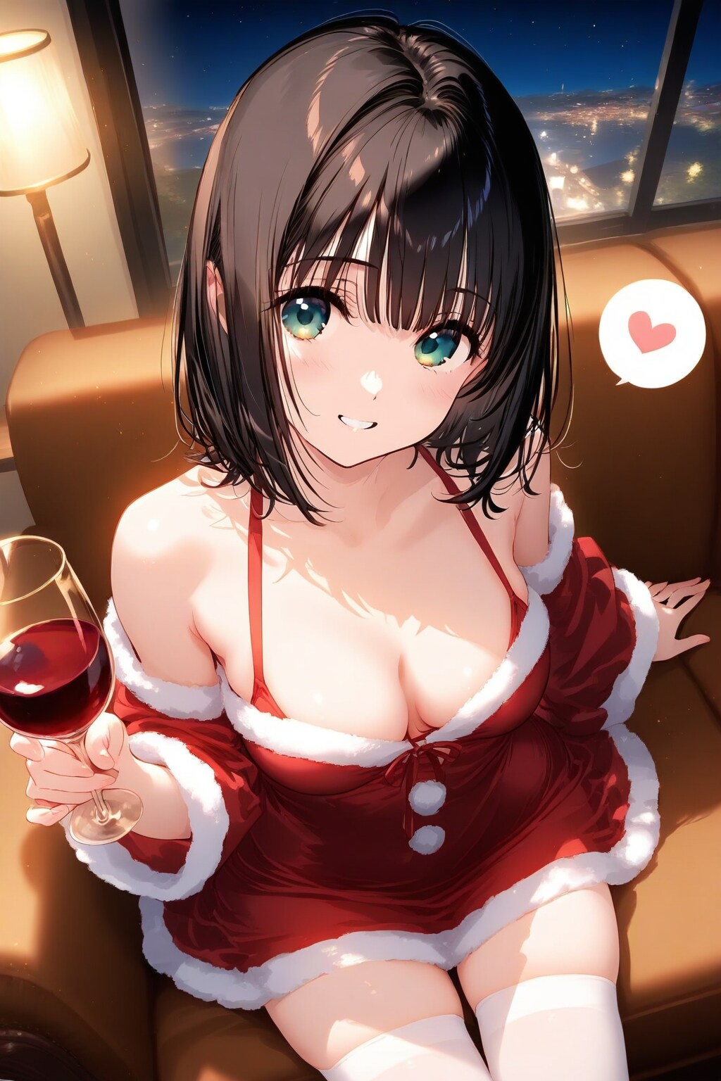 クリスマスだからワインにしたよ〜 | の人気AIイラスト・グラビア