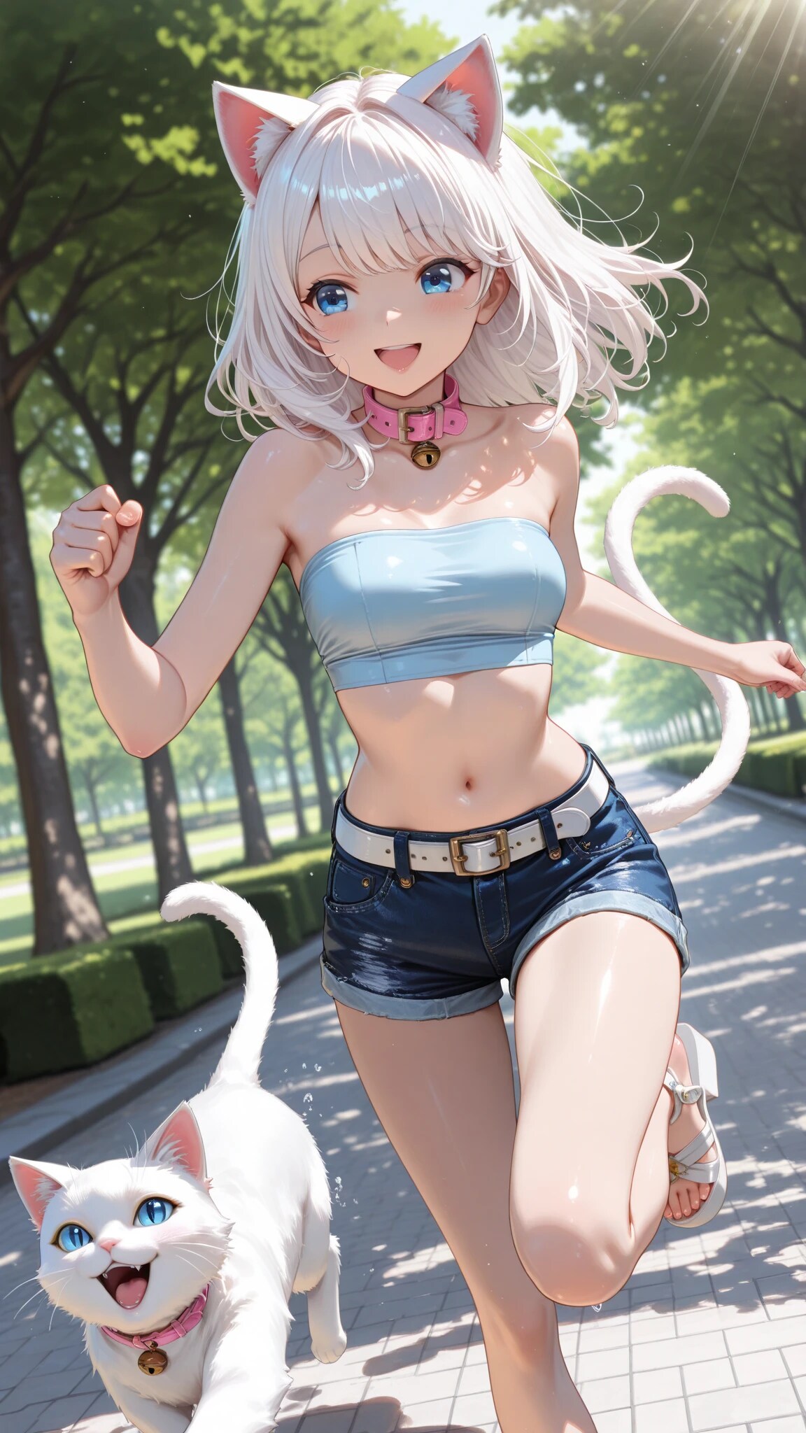 シロと白猫