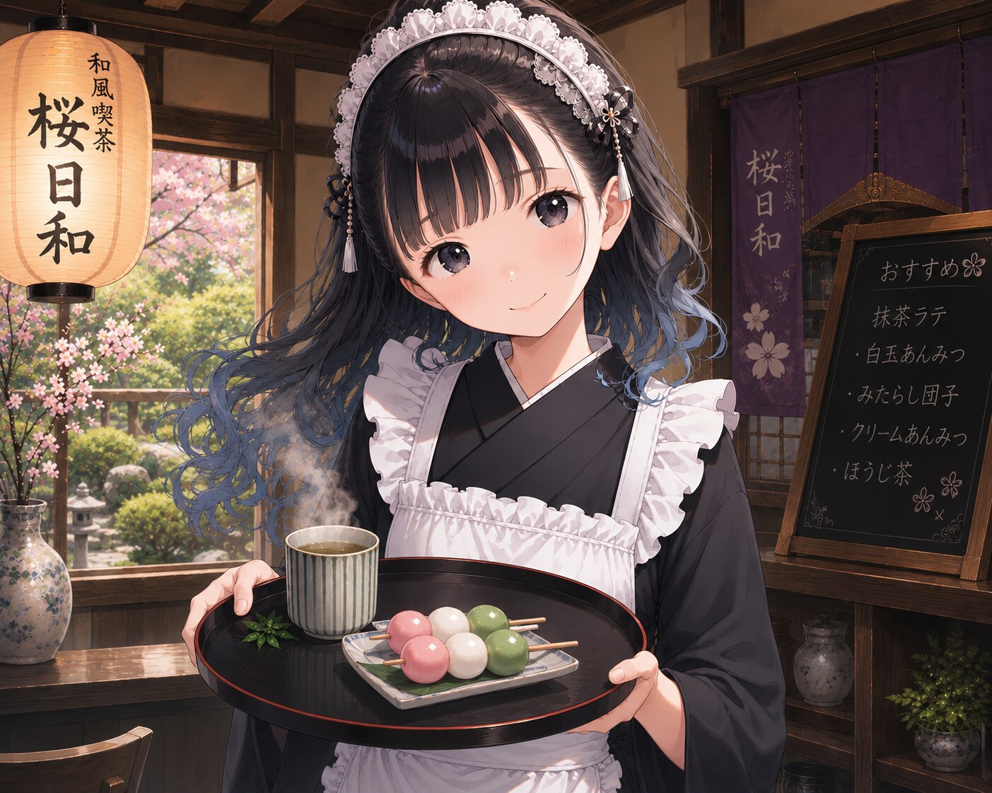 お団子をどうぞ。
