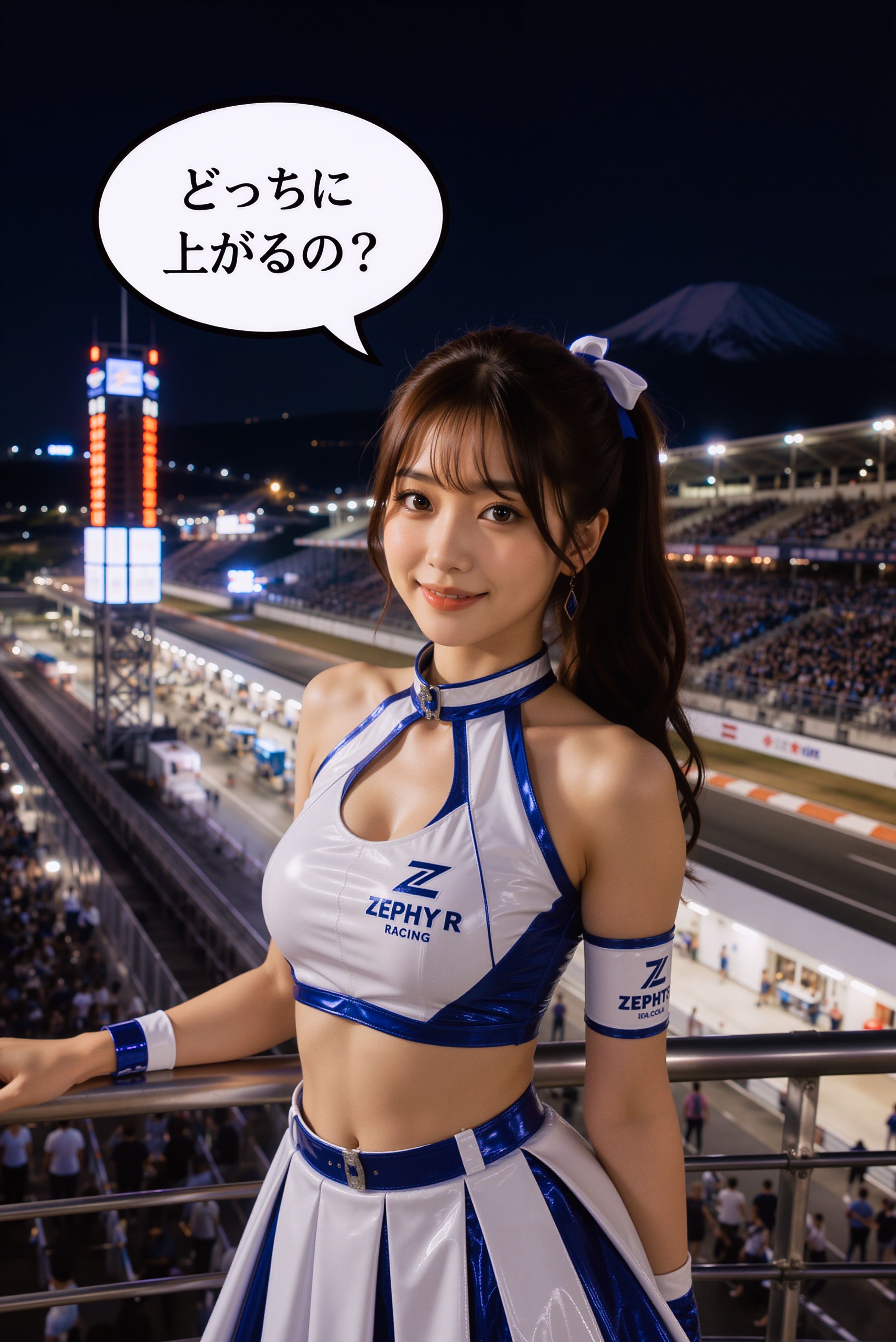 RQと花火見物