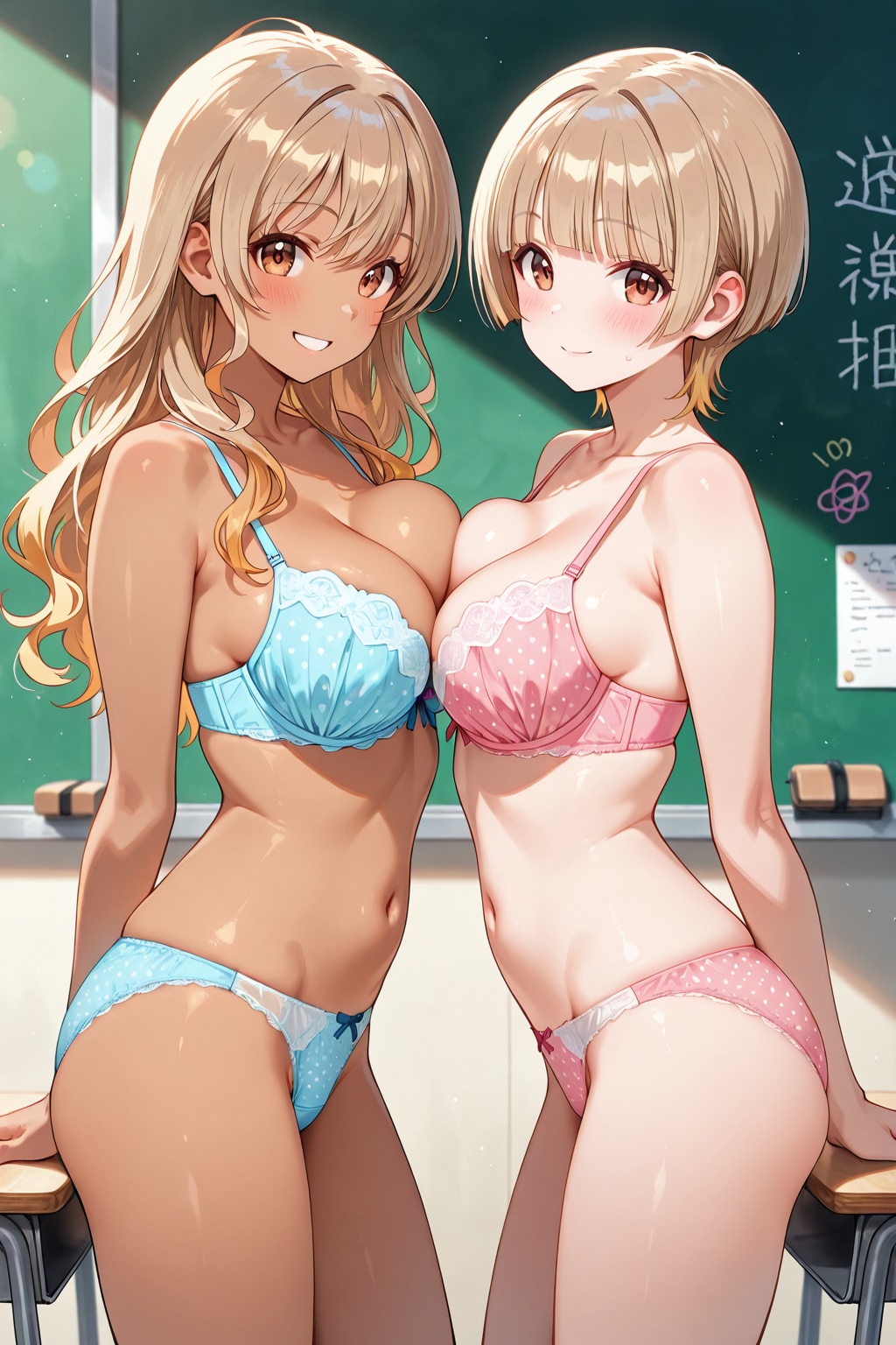 パステルカラーの下着