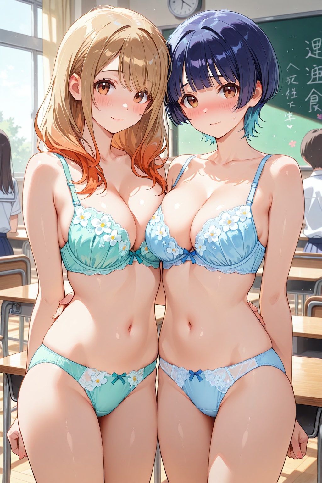 パステルカラーの下着