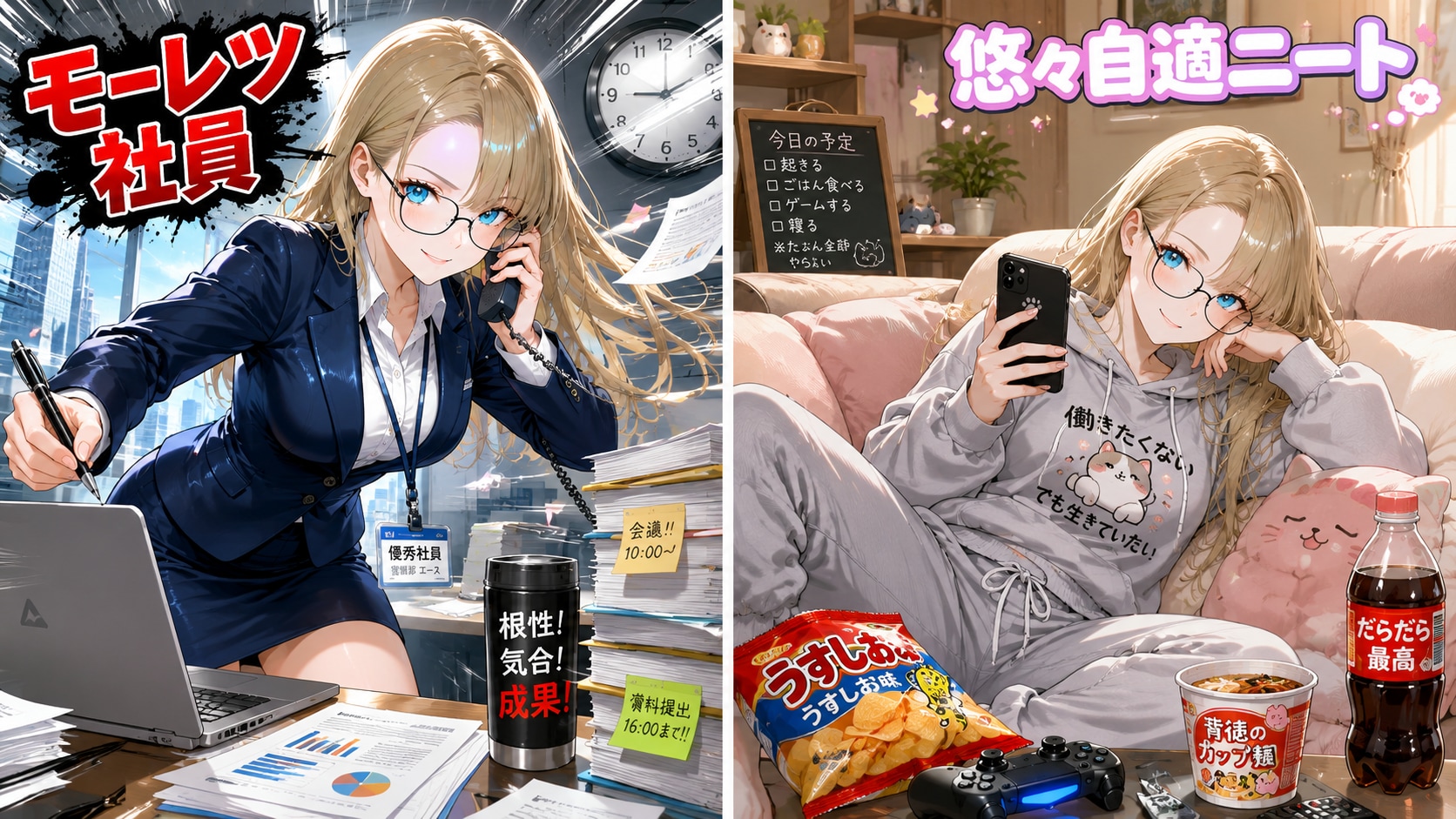 モーレツ社員→悠々自適ニート